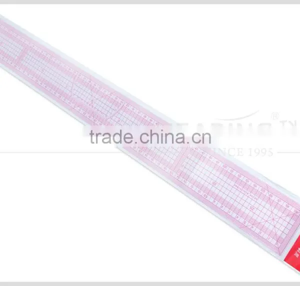 Kearing Brand 5*60cm Length 1.2mm Thickness Straight Flexible Sandwich Line Plastic Garment Ruler for Fashion Deisgn#8005 photo-2
