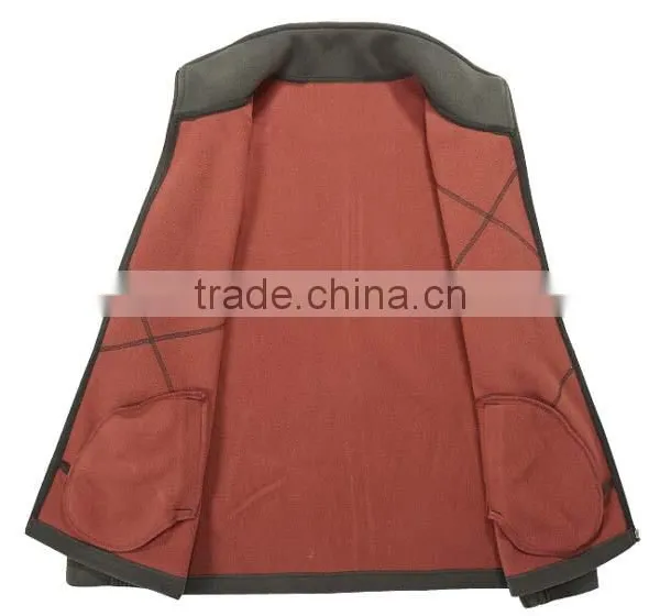 Factory OEM Warm Anti-pilling Men Double Polar Fleece Jacket Mens Coat photo-3
