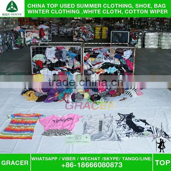 Wholesale Baled Clothing Short Sleeve Women T-Shirt Used Branded Clothes photo-3