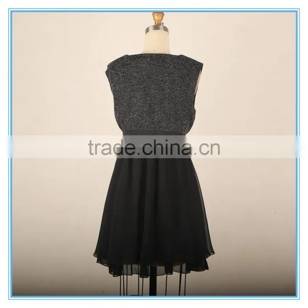 Ladies New Model Dress Designs Frocks Black Tutu Dress Summer Dress photo-3
