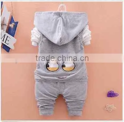 3PCS Baby Boys Girls Clothing Set Long Sleeve Shirt Pants Vest Hoodie photo-4