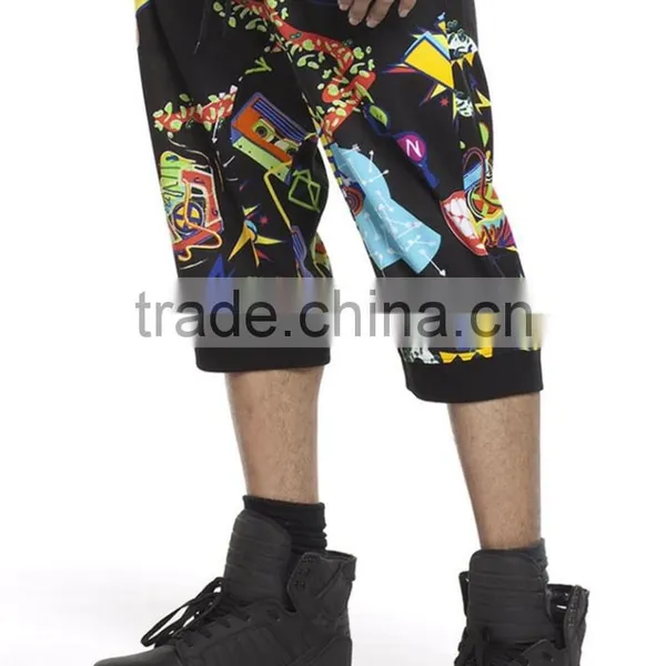 Mens Wholesale Casual Printed Jogger Shorts photo-3