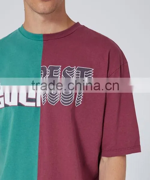 Custom Latest Men Asymmetric Personality Trend T - Shirts photo-4
