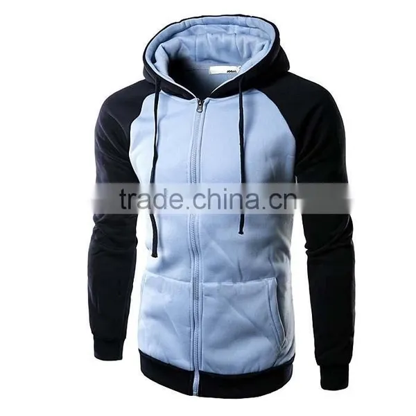Men's Full Zip Fleece Hoodie, Sweatshirts,White Hooded Sweater, Kangaroo Pocket Hoodie photo-2