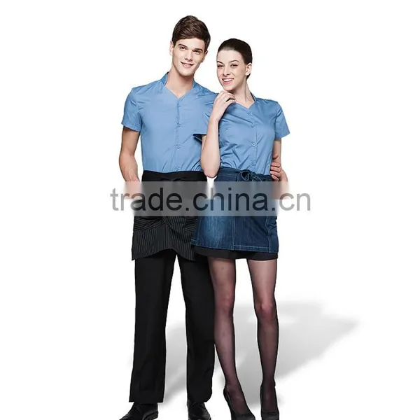 Juqian 2016 Oem Classic Unisex Sexy Chinese Restaurant Waiter/waitress Uniform Designs photo-3