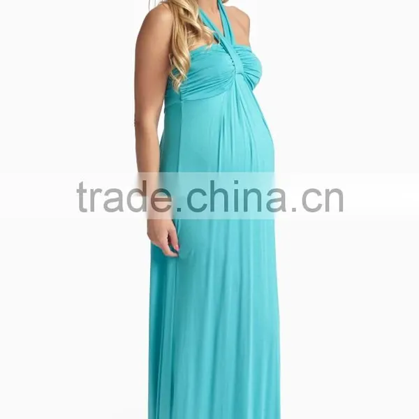 Manufacturer Elegant Mature Sexy Fashion Halter Maxi Dress Maternity photo-3