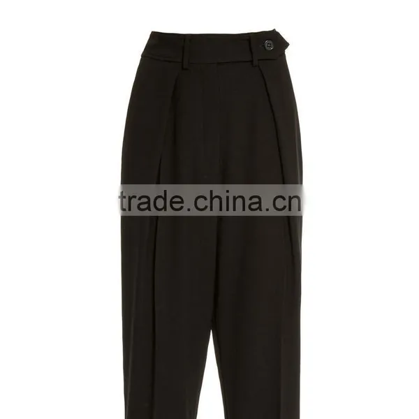OEM Big Promotion Wide Leg Black Casual Dress Pants for Ladies photo-6