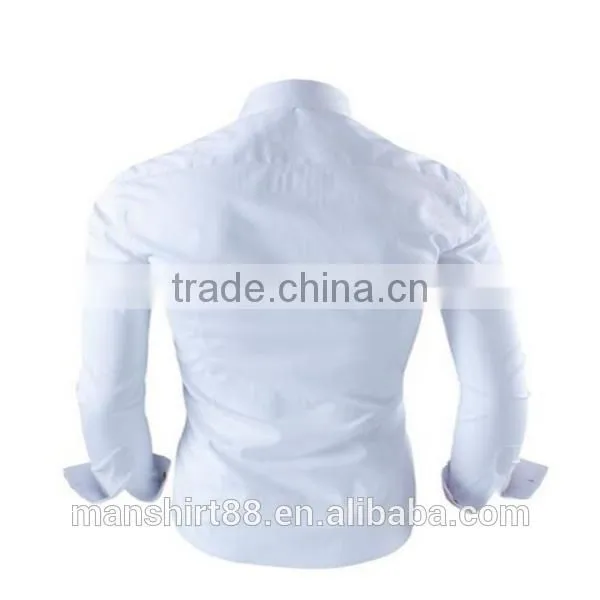 2016 New Wholesale Luxury Long Sleeve Custom Mens Casual Dress Shirts photo-3