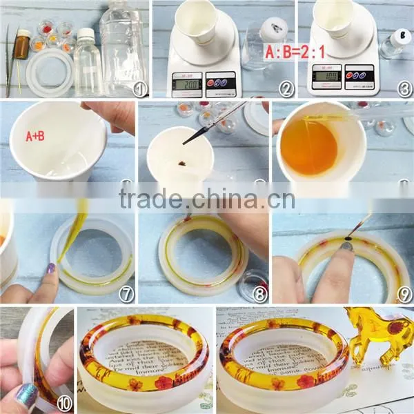 Silicone Resin Mold Bracelet White 8.3cm Dia. photo-3
