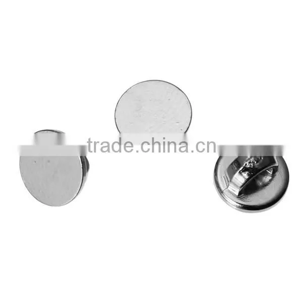 Plastic Sewing Shank Buttons Scrapbooking Single Hole Round Silver Tone 6mm Dia photo-3