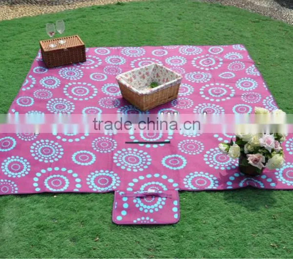 Printed Polar Fleece Waterproof Outdoor Durable Picnic Rugs