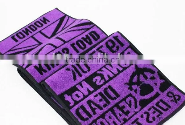 100% Cotton Yarn Dyed Jacquard Woven Logo Gym Towels photo-2