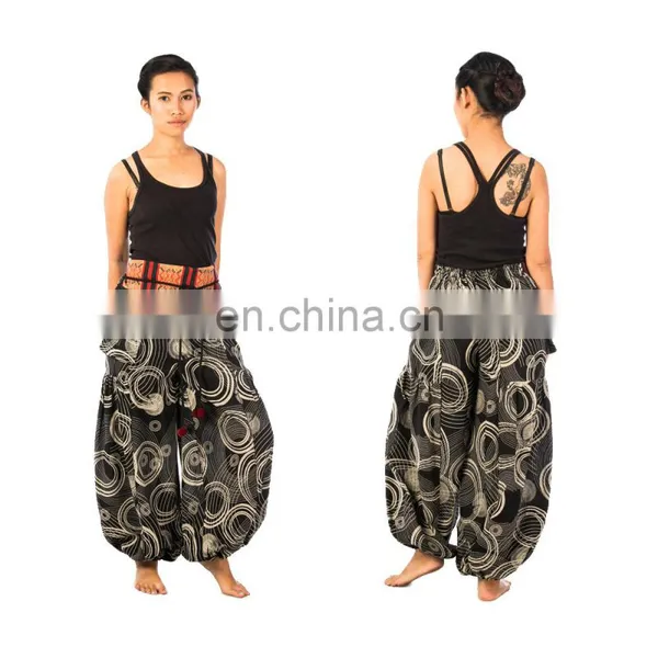 Lofbaz Women Handmade Hippie Hmong Boho Baggy Gypsy Aladdin Genie Harem Pants Trousers photo-5