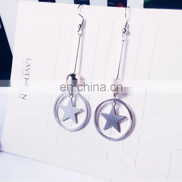 Contracted Han Guoer Nail Female Long Tassel Earrings Hand Geometry Eardrop Asymmetric Earrings Wholesale Pearl Earrings photo-6