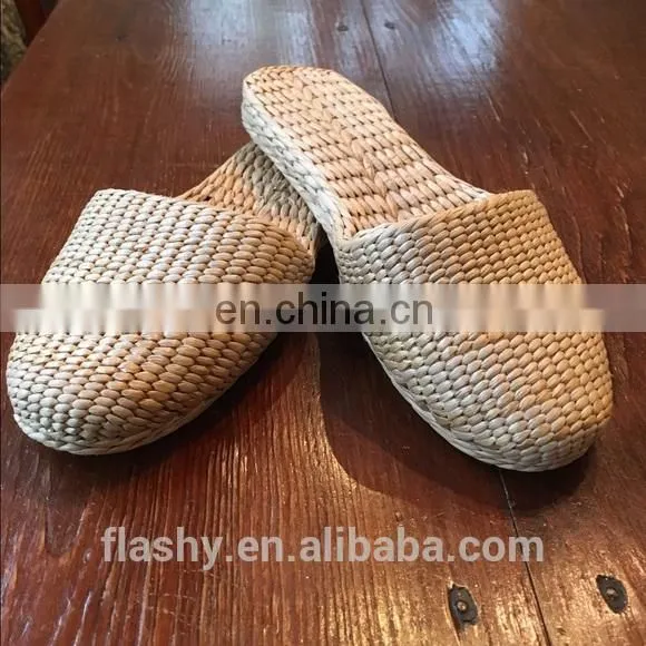 Wholesale Hand Woven Slippers Rush Slipper Spa Plain Raffie Slippers 2017 photo-2