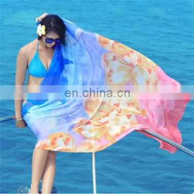 2018 New Spring All-match Printing Large Shawl Conditioning Summer Sun Beach Towel Silk Scarf Wholesale photo-3
