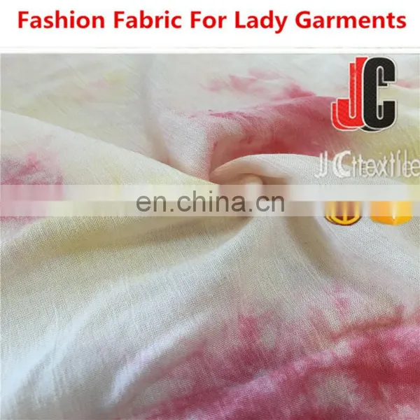 Factory Directly 100% Rayon 60s Tie Dye Rayon Crinkle Fabric photo-2