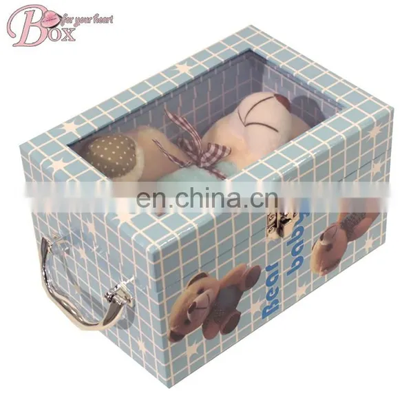 Customized HIgh Quality PVC Window Metal Lock Cardboard Suitcase Box photo-2