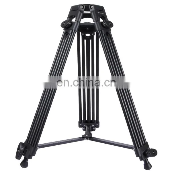 PULUZ 3 in 1 (Tripod + Bowl Adapter + Black Fluid Drag Head) Heavy Duty Video Camcorder Aluminum Alloy Tripod Mount Kit for DSLR photo-6