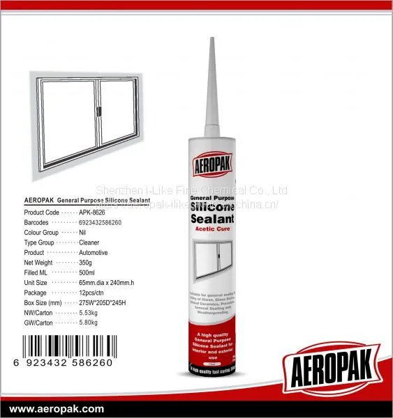 General Purpose Acetic Chemical Silicone Sealant For Bathroom Glass