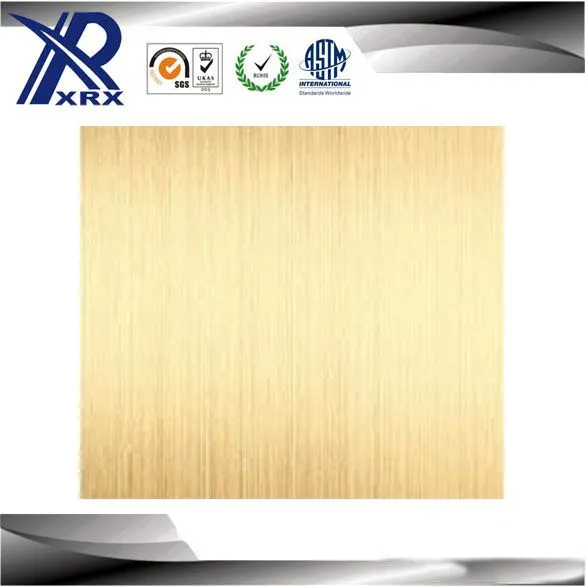 304 Golden Mirror Finish Titanium Gold Color Coated Stainless Steel Sheet photo-4
