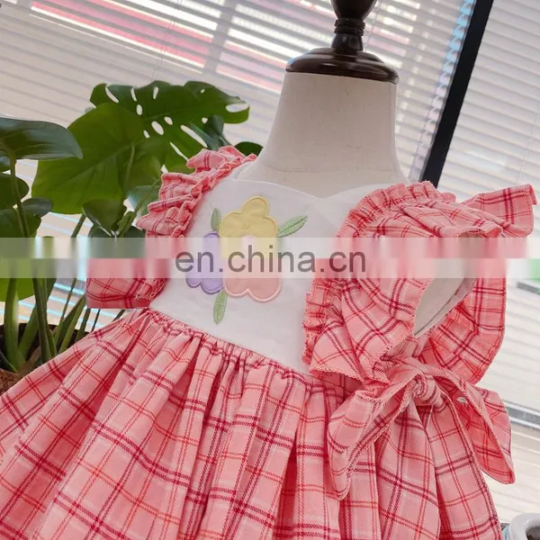 Spanish Lolita Girl Princess Dress Sleeveless Print Plaid Cute Dress For Girls Birthday Party Easter Dress Vestidos photo-5