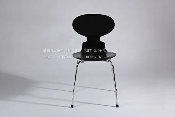 China Supplier Modern Designed Dinning Chair With Black Painted and Walnut Veneer Ant Chair Designed photo-2