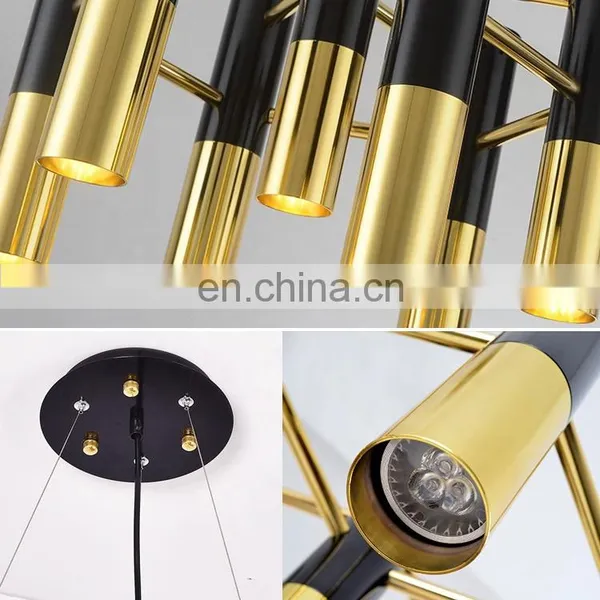 Modern Nordic Design Aluminum Gold Black Led Pendant Light photo-6