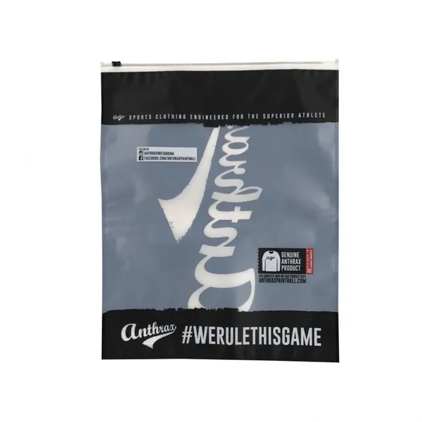 Custom Logo Printed Plastic Apparel Clothes Packaging Bag With Slide Zipper Matte Transparent Clothing Package Bags photo-3