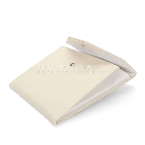 Pearl Necklace Folding Package New Packaging Jewelry Bag PU Leather Clutch Bag Portable Travel Jewelry Storage Bag photo-4