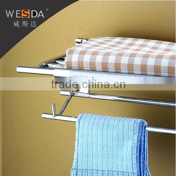 Wesda Stainless Steel and Alloy Bathroom Towel Shelf & Clothes Shelf A114 photo-3