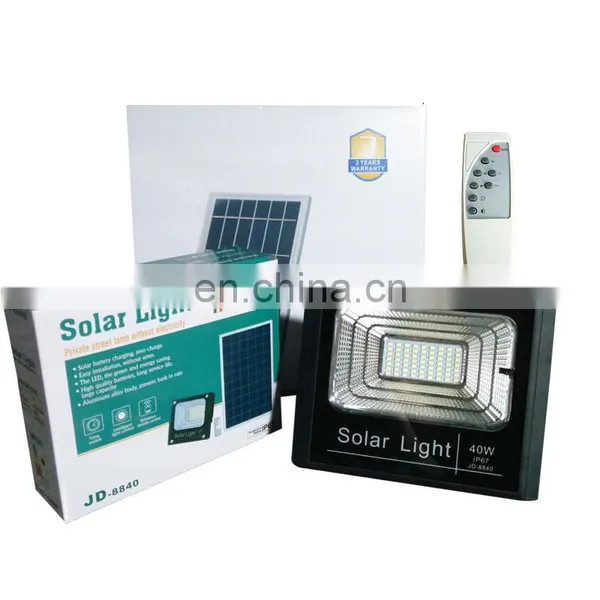Remote Control Solar Garden Projector Lamp 40W 60W 200W 100W Solar LED Flood Light photo-2