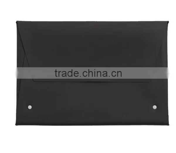 Custom Leather Envelope Clutch Front Lapel Leather Envelope Pouch Wallet Chic Press Stud Fastening Slim Leather Hand Bag photo-2