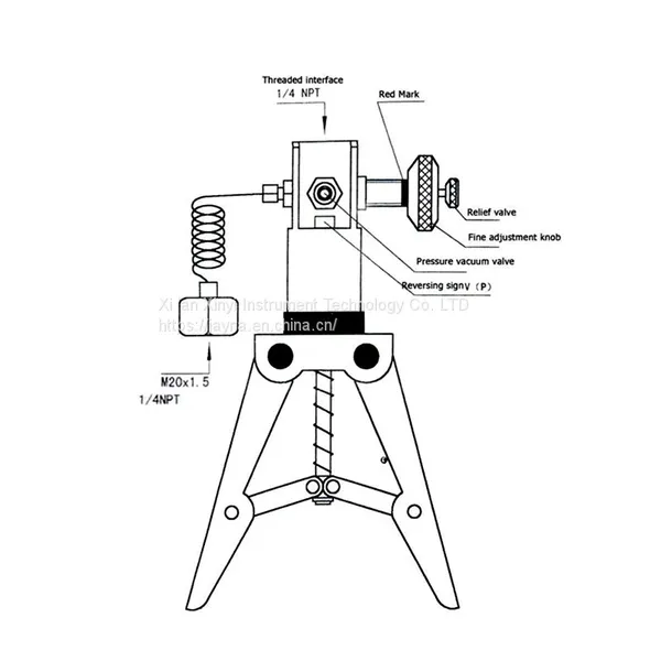 Positive and Negative Pressure Pneumatic Handheld Test Pump Pressure Calibrator 2.5Mpa photo-2
