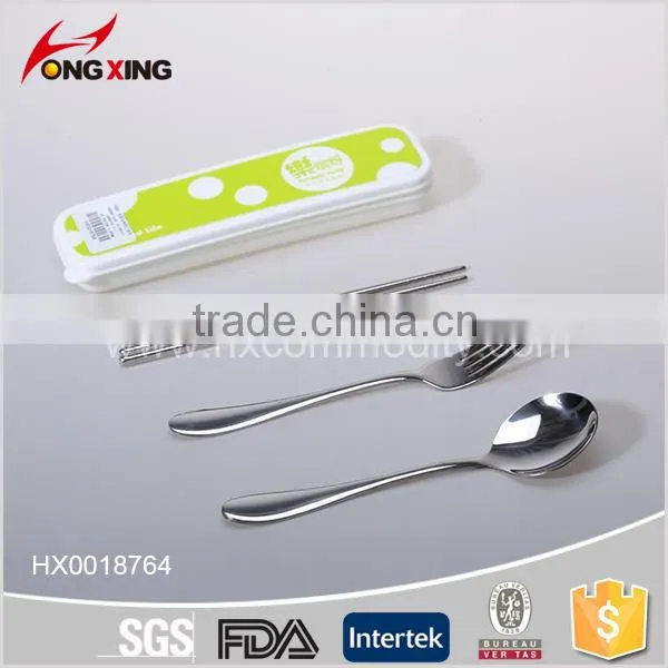 Hot Sale Plastic Children's Tableware With Stainless Cutlery Set photo-2