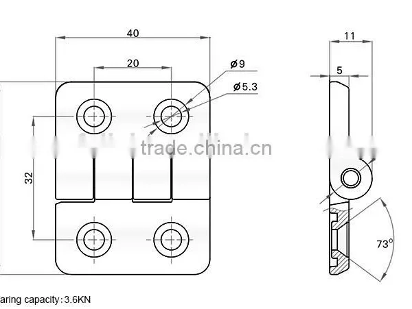 CE Rohs FL004 90 Rotation Stop Zinc Alloy Hinge With Plating and Cheap Price photo-6