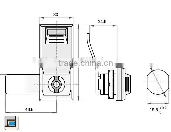 CE RoHS 2015 FEILEI A-99-2 Wenzhou Wholesale Zinc Alloy High Quality Metal Industrial Cabinet Plane Door Lock photo-6