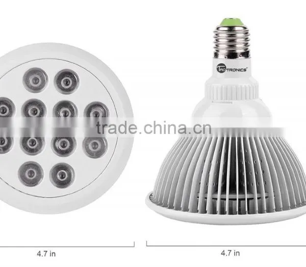 E27 12W 3 Bands Red 630nm 660nm Blue 460nm LED Plant Lamp/LED Grow Light Bulbs photo-2