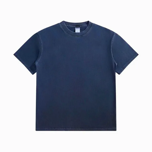 Plain white basic unisex Tees enzyme washed 320GSM heavy weight round neck single jersey T-shirts customize printing embroidery