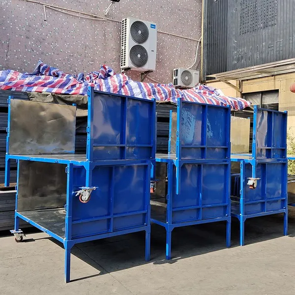 Multi-Tier Steel Mesh Turnover Cart for Workshop Circulation photo-4