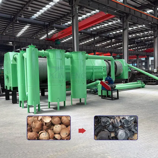 Energiesparendes kontinuierliches Verkohlungsequipment, Verkohlungsofen für Palmenschalen und Kokosnussschalen, Biomasseverkohlungsmachine EPC