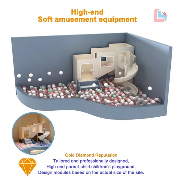 Indoor Soft Amusement Slide,Soft Combination Toy,Children Playground Naughty Castle,BallPool,Corner Soft Play Area