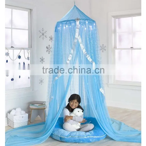 Children Circular Bed Canopy LED Mosquito Net Bed Baby Outdoor Folding Mosquito Net Tent photo-2