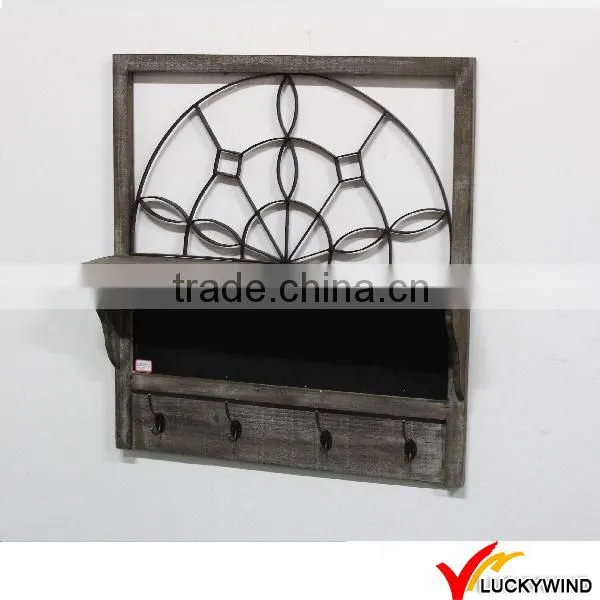 Hanging Wall Floating Shelf with Hooks