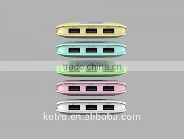 High Quality Colorful LCD Digital Display 3 USB Output Power Bank 4.1A Portable Charger 12000mah Portable Power Bank photo-3