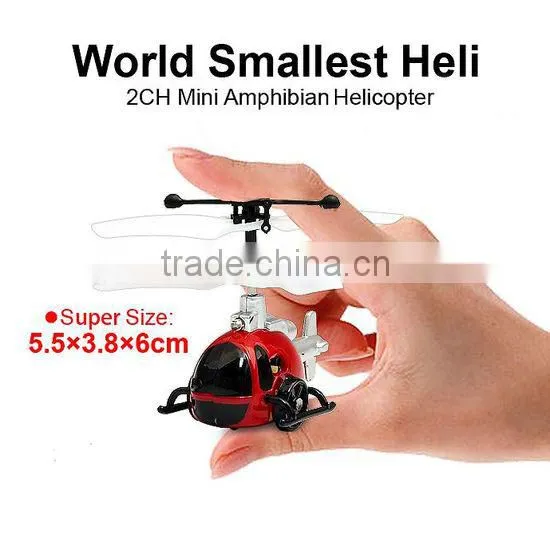 Rh-7131305 Mallest in the World 2CH Mini Amphibian RC Helicopter
