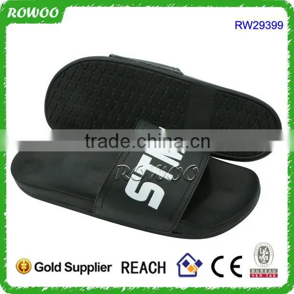 Black Men Beach Sandal PVC Man Slipper Shoe photo-3