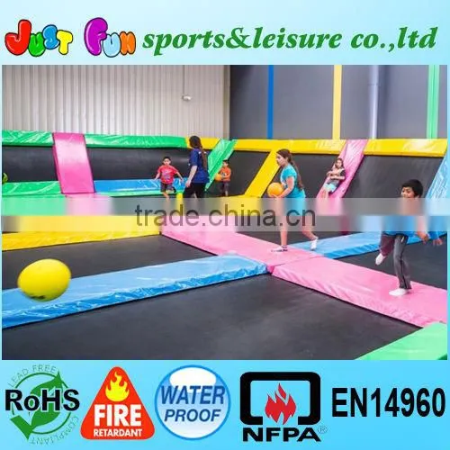 commercial gymnastics kids trampolines, jumping bed for kids