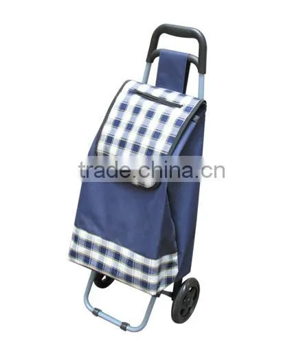 Foldable Shopping Trolley Bag , Zip Pocket on the Cover, Good for Promotion