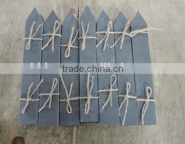 Handmade Decorative Arrow Shape 15*3cm Cut Edge Black Slate Plant Label, Slate Garden Stake Name Marke Quality Choice photo-2